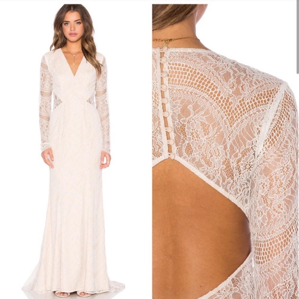 Tularosa X Revolve Ceremony Lace Dress New With Tags Wedding Elopement size 0